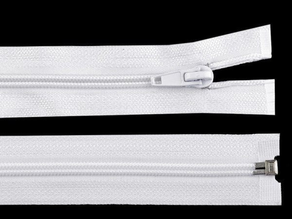 Spirálový zip No 5 délka 100 cm bundový bílý POL