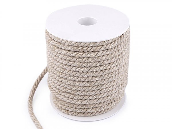 Kroucená šňůra s žíhaným efektem Ø6 mm macrame