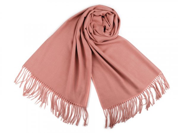 Šátek / šála typu pashmina s třásněmi 70x180 cm