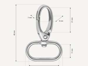 Kovová karabina průvlek 25 mm BREX