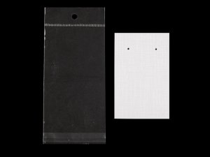 Karta na náušnice se sáčkem s eurozávěsem 5x8 cm