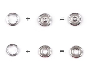 Knoflíky stiskací Roland Baby Ø10 mm na slabé látky, barevný lak