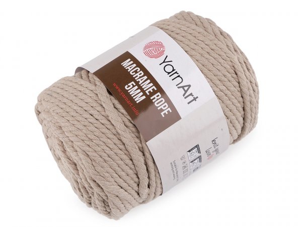 Pletací příze Macrame Rope Ø5 mm 500 g rozčesávací