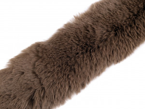Našívací oděvní / dekorační kožešina plochá, řezaná šíře 5 cm