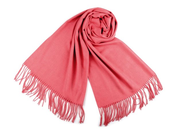 Šátek / šála typu pashmina s třásněmi 70x180 cm