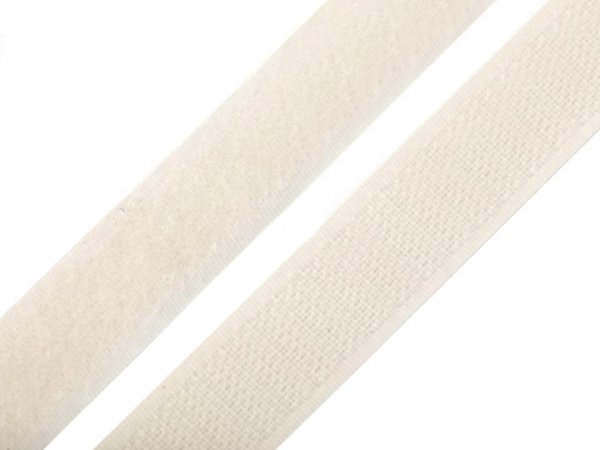 Suchý zip háček + plyš šíře 30 mm krémový PES/PA