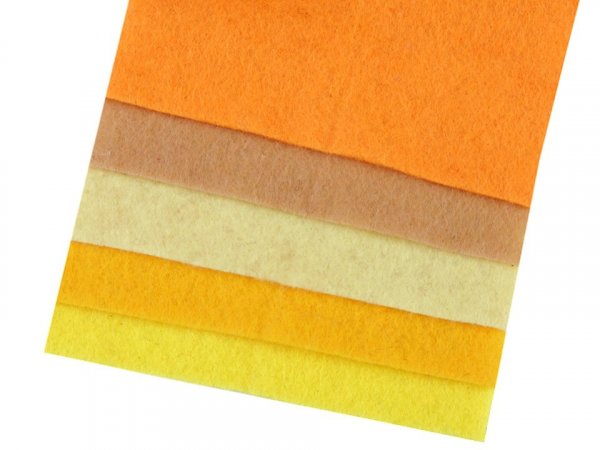 Barevná sada dekorativních filců / plstí soft 10x45 cm