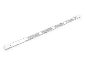 Krejčovský metr / pravítko s velikostními tabulkami délka 100 cm