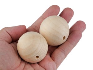 Dřevěné korále nelakované Ø45 mm