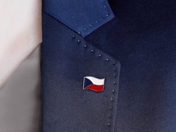 Brož / odznak mini vlajka Česká republika