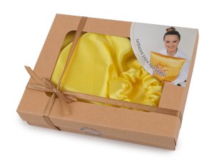 Saténová Beauty sada na spaní, povlak a scrunchie gumička