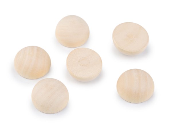 Dřevěné polokoule bez dírek Ø30 mm