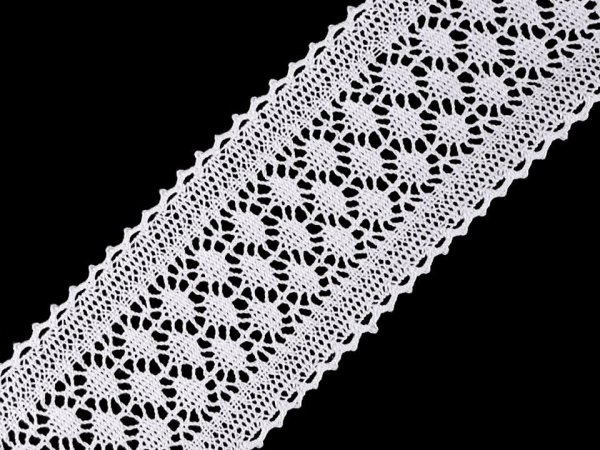 Bavlněná krajka / vsadka paličkovaná šíře 10 cm