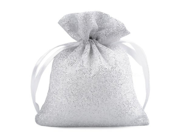 Dárkový pytlík třpytivý 10x13 cm organza