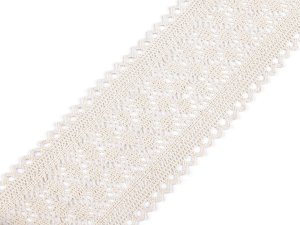 Bavlněná krajka / vsadka paličkovaná šíře 10 cm