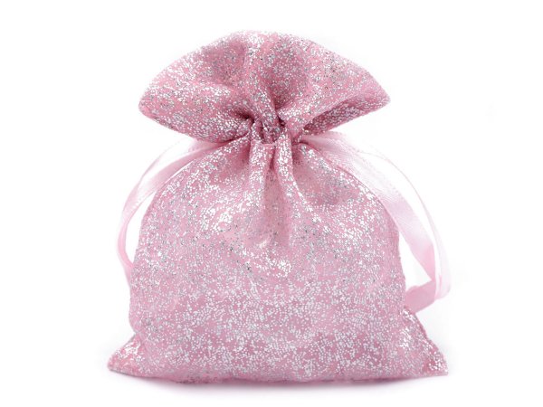 Dárkový pytlík třpytivý 10x13 cm organza