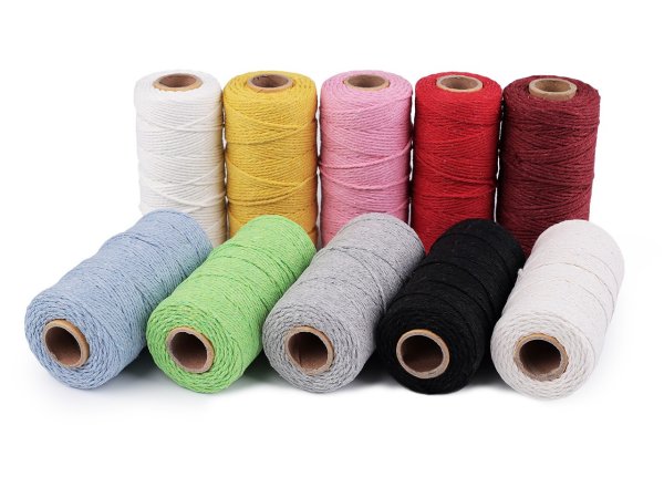 Bavlněná příze macrame / háčkovací, rozčesávací