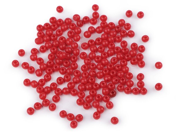Plastové korálky Color Ø4 mm