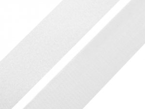 Suchý zip háček + plyš šíře 40 mm bílý PES/PA