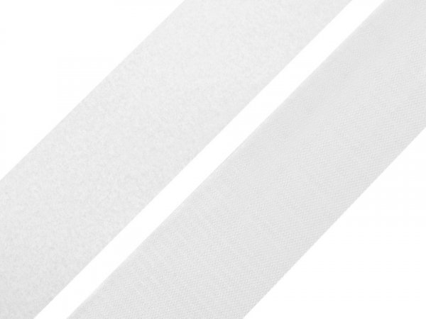 Suchý zip háček + plyš šíře 40 mm bílý PES/PA
