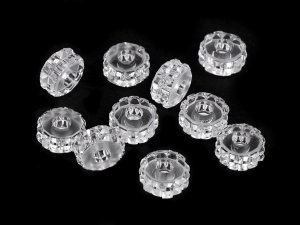 Plastové korálky s velkým průvlekem 7x14 mm