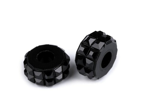 Plastové korálky s velkým průvlekem 7x14 mm