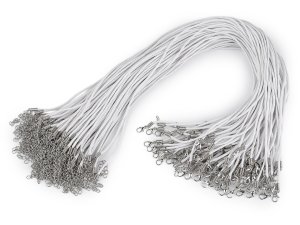 Voskovaná šňůrka s karabinkou délka 45 cm