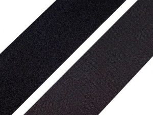 Suchý zip háček + plyš šíře 50 mm bílý, černý PES/PA