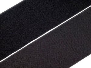 Suchý zip háček + plyš šíře 100 mm bílý, černý PES/PA