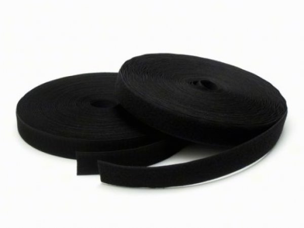 Suchý zip háček + plyš šíře 30 mm černý PES/PA