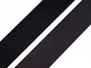 Suchý zip háček + plyš šíře 30 mm černý PES/PA