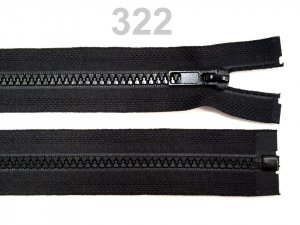 Kostěný zip No 5 délka 65 cm (bundový) černý