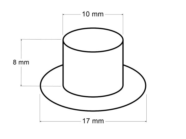 Průchodky s podložkou vnitřní Ø10 mm / vnější Ø17 mm