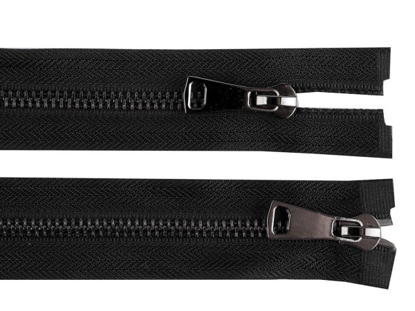 Zip kovový No 5 dělitelný 2 jezdce / dvoucestný 60 cm