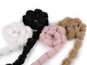 Všívací lemovka / lampas z umělé kožešiny kulatý šíře 3 cm