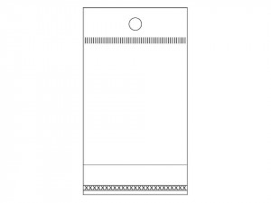 PP sáček s lepicí klopou a závěsem 5x10 cm