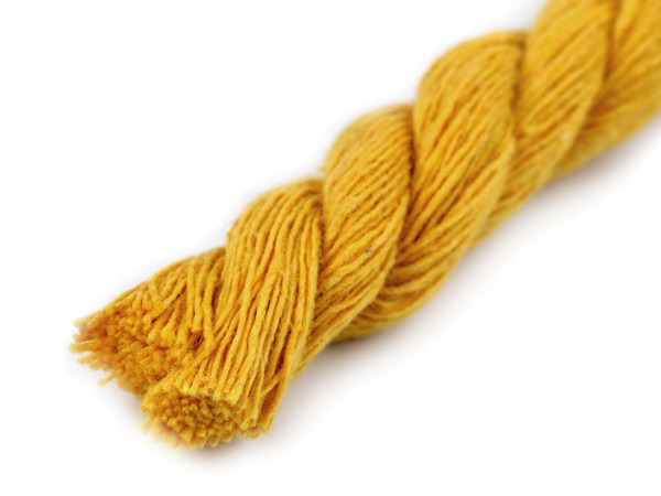 Bavlněná šňůra kroucená Ø12 mm, návin 10 m, macrame