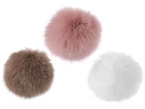 Kožešinová bambule s poutkem Ø12 a 14 cm