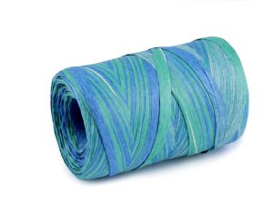 Lýko rafie přírodní multicolor, k pletení tašek, šíře 5-8 mm