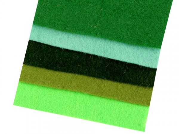 Barevná sada dekorativních filců / plstí soft 10x45 cm