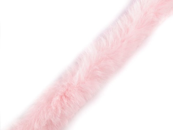 Všívací lemovka / lampas z umělé kožešiny kulatý šíře 2 cm