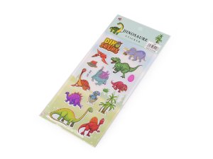 Samolepky plastické - zvířátka, kočky, kosmonauti, dinosauři