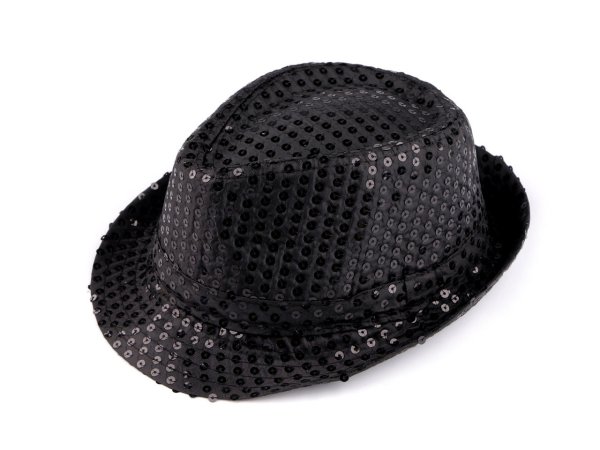 Klobouk s flitry na karneval a párty