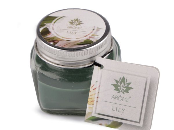 Malá vonná svíčka ve skle s jmenovkou 28 g Fruit, Floral
