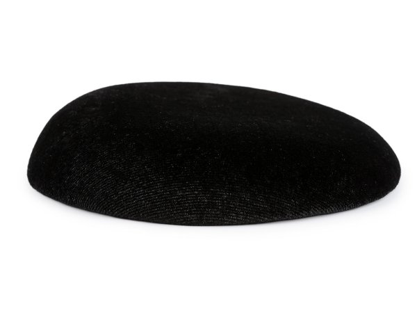 Sametový klobouček / polotovar na výrobu fascinátoru Ø15 cm
