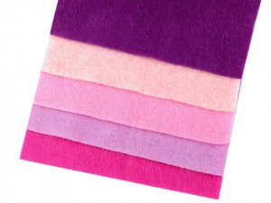 Barevná sada dekorativních filců / plstí soft 10x45 cm