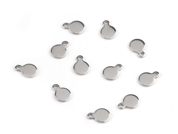 Přívěsek / komponent k výrobě šperků z nerezové oceli se značkou S.steel