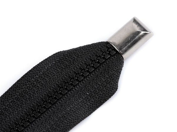 Koncovka na spirálový, kostěný a kovový zip