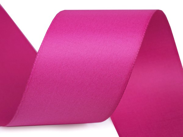 Atlasová hedvábná stuha oboulící šíře 40 mm matná