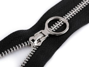 Kovový zip No 5 délka 60 cm s ozdobným jezdcem